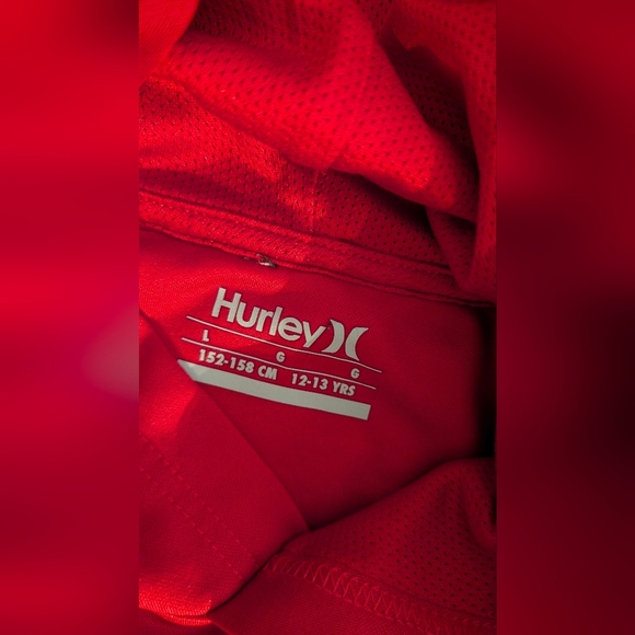 Hurley Red Sweater with Iconic Logo and Hood - Picture 3 of 5